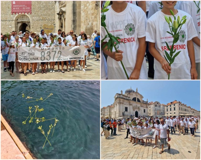 FOTO: Sjećanje na žrtve Srebrenice, dostojanstveni mimohod Stradunom
