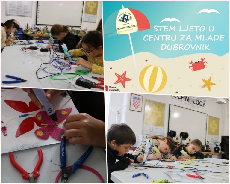 STEM ljeto u Centru za mlade Dubrovnik još nije gotovo! Kreću radionice crtanja 3D olovkama
