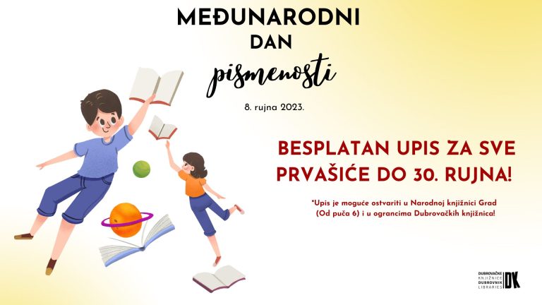 Besplatni upisi u Duborovačke knjižnice za prvašiće povodom Međunarodnog dana pismenosti