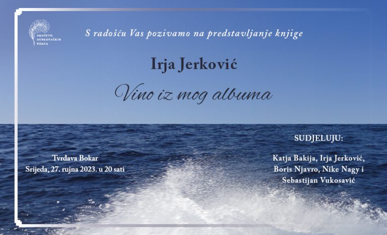 Irja Jerković predstavlja svoju novu zbirku poezije “Vino iz mog albuma” u Tvrđavi Bokar