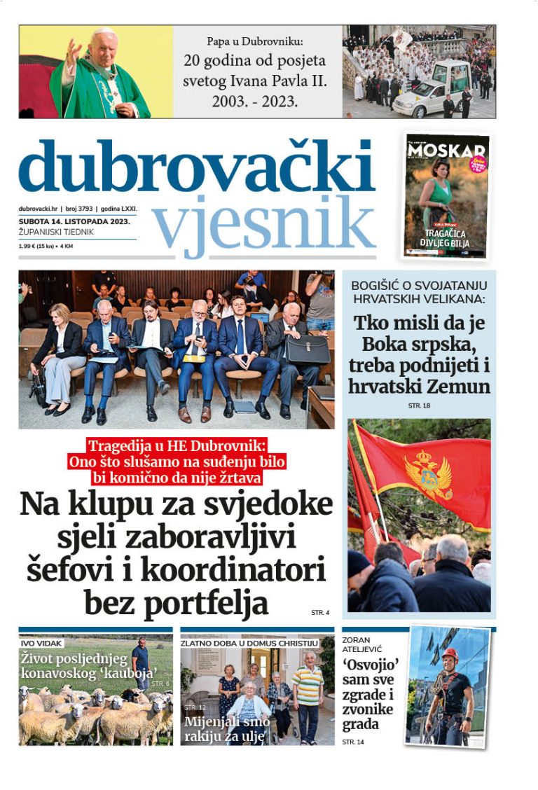 U NOVOM BROJU DUBROVAČKOG VJESNIKA PROČITAJTE
