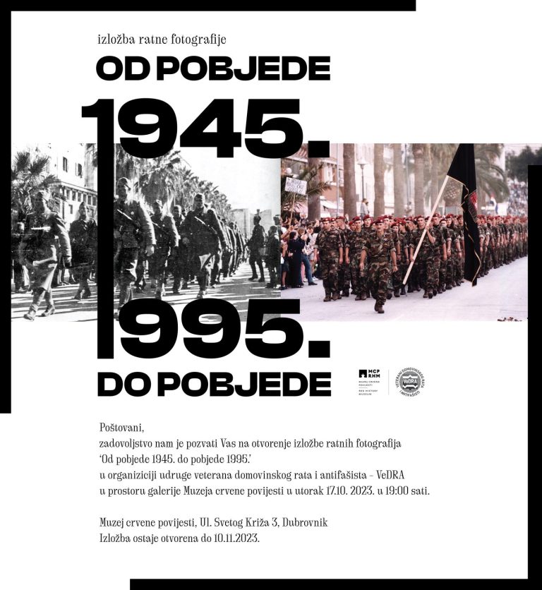 U Muzeju crvene povijesti: Izložba ratne fotografije ”Od pobjede 1945. do pobjede 1995.”
