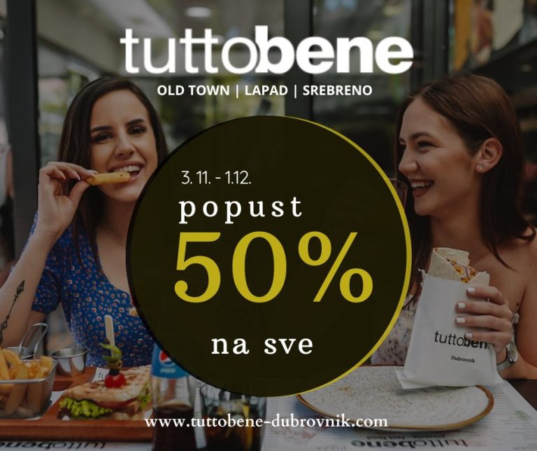 Ne isplati se jesti doma kad je u TuttoBene -50% na sve!