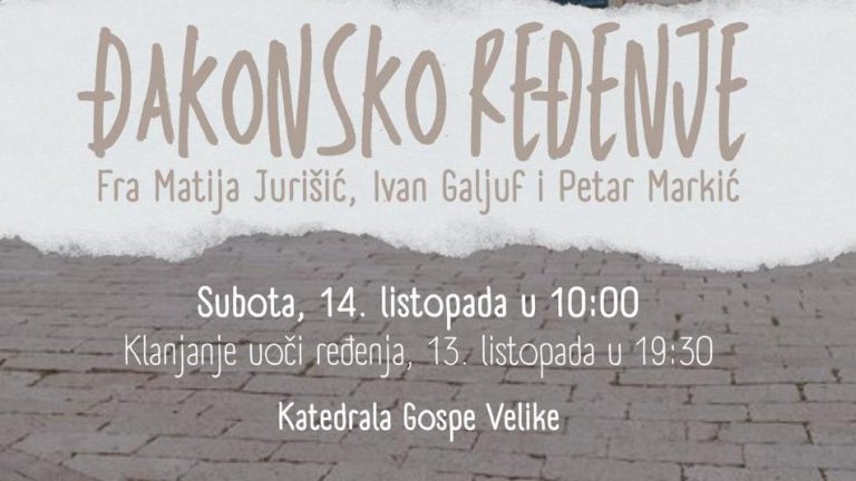 Sutra u katedrali đakonsko ređenje trojice bogoslova