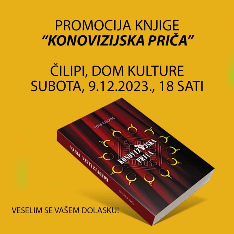 Popularna Konovizija je dobila i svoju ukoričenu priču. Napisao ju je Toni Čeović i poziva na promociju.