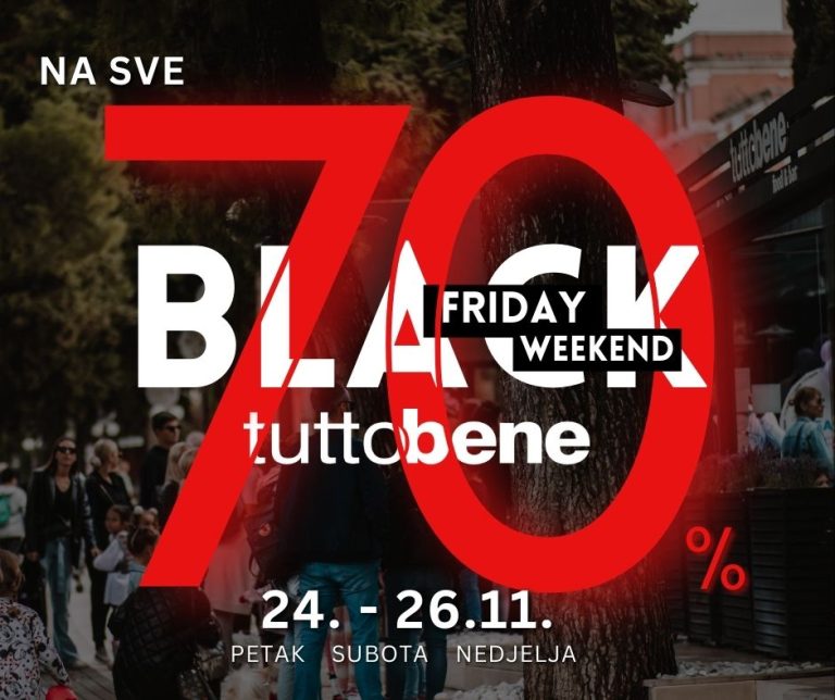 Popust 70 posto na sve – Tradicionalni Black Friday vikend u TuttoBene