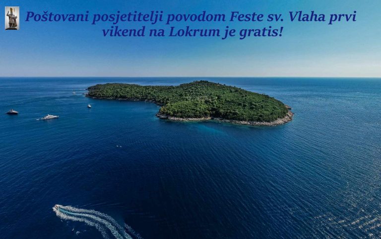 Povodom Feste prvi vikend u veljači besplatno na Lokrum