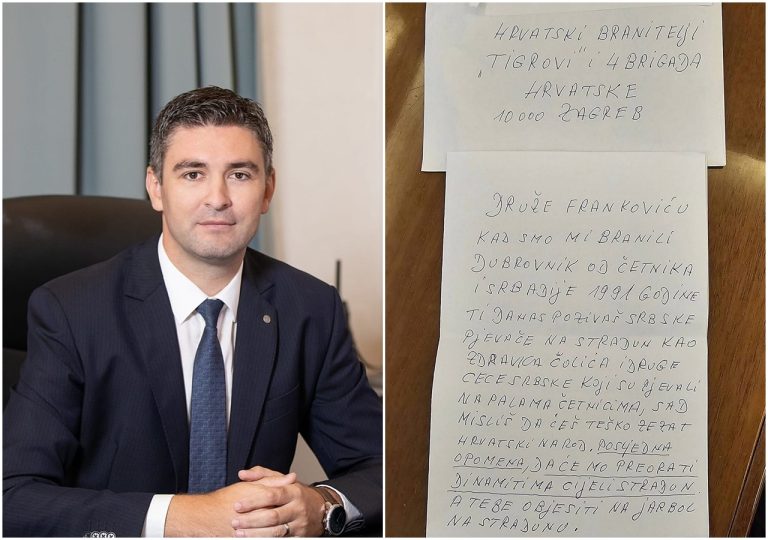 Gradonačelnik dobio prijeteće pismo zbog Ćolićevog koncerta: “Preorat ćemo Stradun dinamitima, a tebe objesit…”