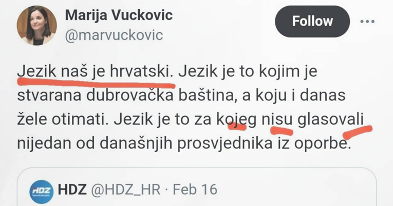 Ministrica Vučković kritizirala oporbu i pokazala da joj je hrvatski pravopis slaba točka