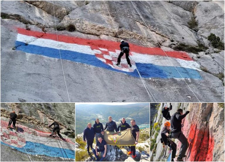 VIDEO/FOTO: “Grofovi” u zahtjevnom alpinističkom pothvatu obnovili zastavu na Golubovu kamenu