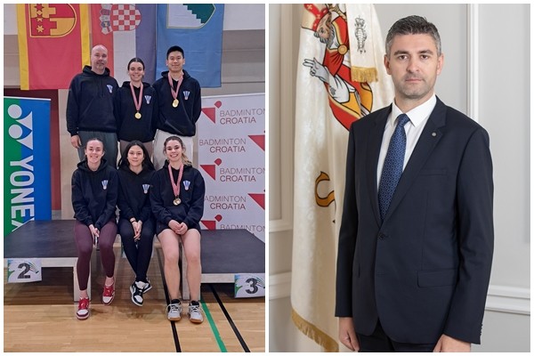 Gradonačelnikova čestitka Badmintonskom klubu Dubrovnik za osvojenih pet medalja