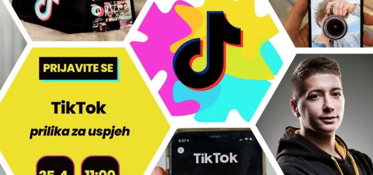 Prijave na besplatnu radionicu: TikTok – prilika za uspjeh