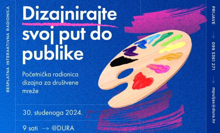 Besplatna radionica „Dizajnirajte svoj put do publike: početnička radionica dizajna za društvene mreže”
