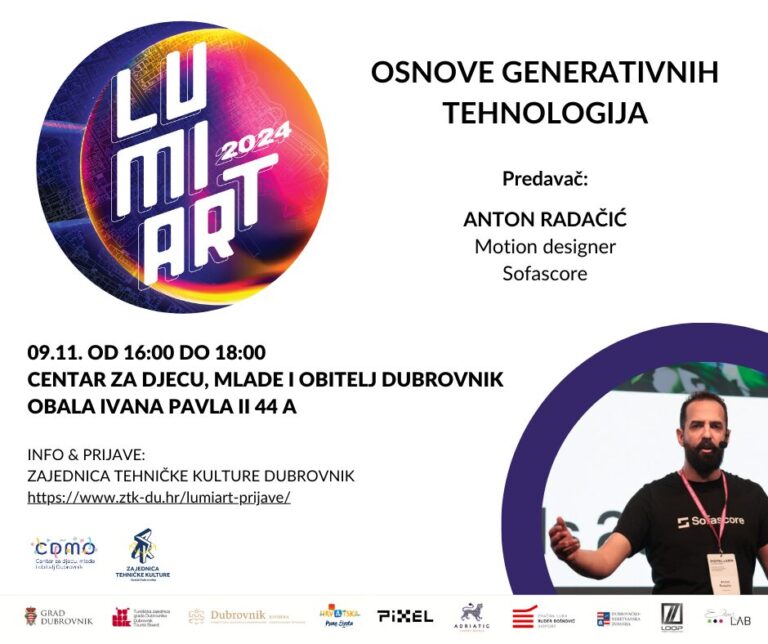 Radionica osnova generativnih tehnologija u sklopu Lumiarta