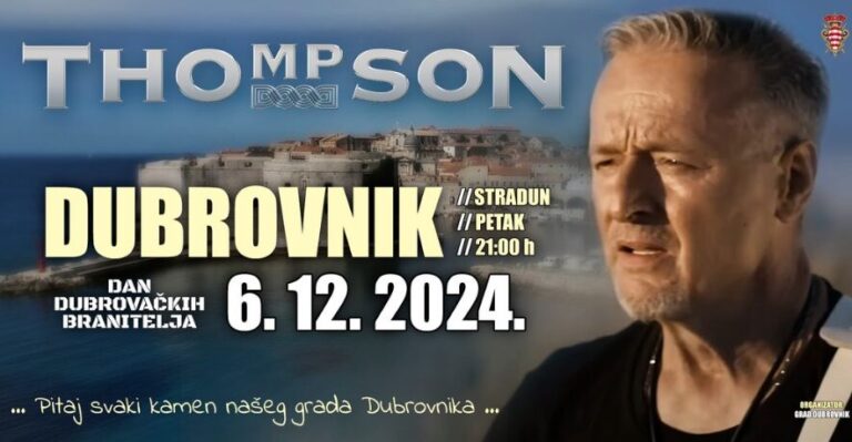 NAGAĐANJIMA JE DOŠAO KRAJ Thompson 6.12. ipak na Stradunu