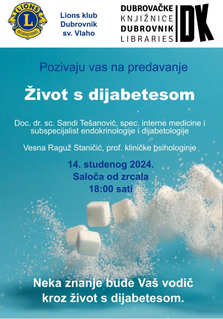 POVODOM SVJETSKOG DANA Predavanje Sandi Tešanović i Vesne Raguž Staničić o životu s dijabetesom