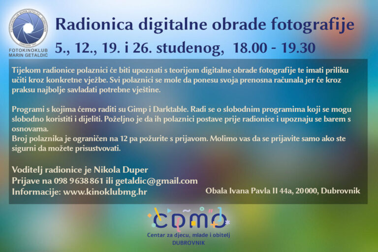 Naučite osnove digitalne obrade fotografija