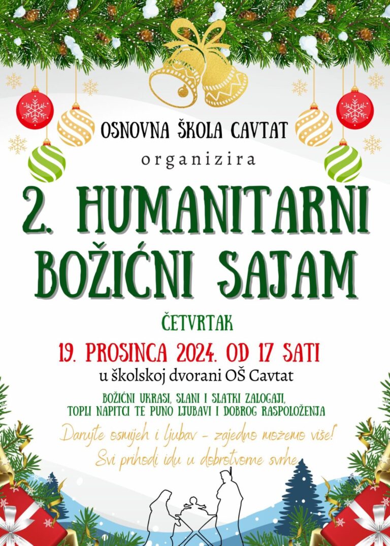 Božićni sajam u Osnovnoj školi Cavtat, svi ste dobrodošli!