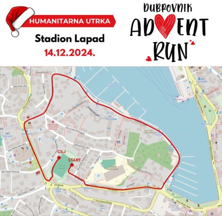 OBAVIJEST Privremena prometna regulacija u subotu zbog održavanja utrke “Dubrovnik Advent Run”