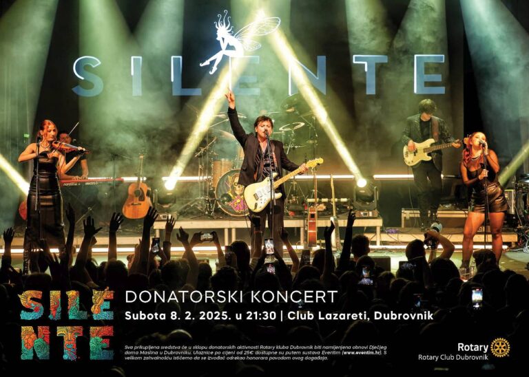 Donatorski koncert: Rotary klub Dubrovnik i grupa Silente za Dječji dom Maslina