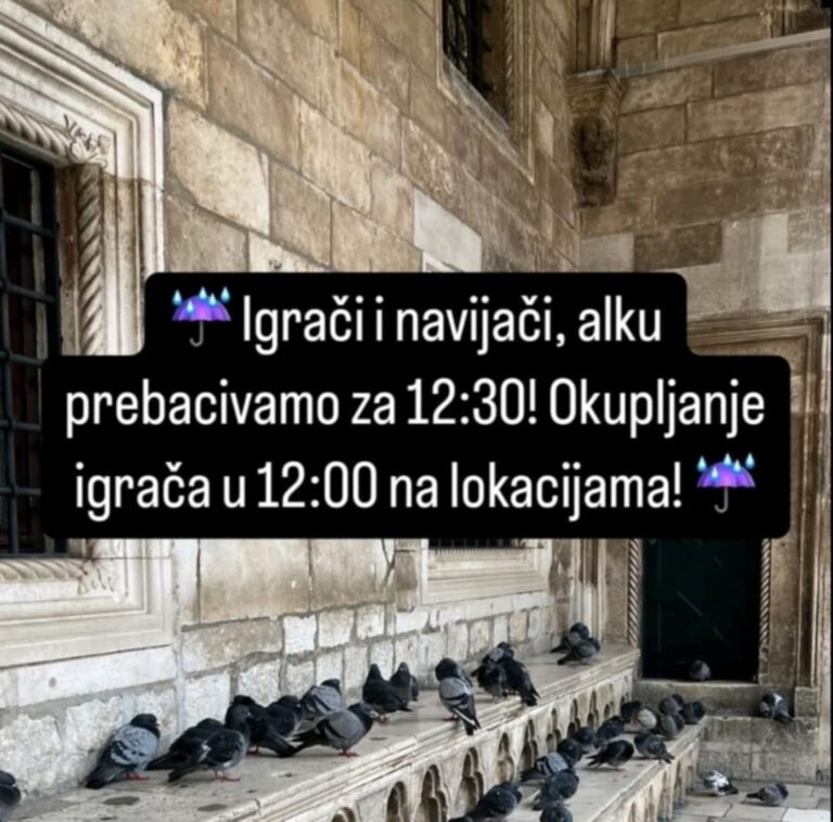 ODGODA ZBOG KIŠE Otvaranje Gradskih uličnih igara održat će se u 12 sati