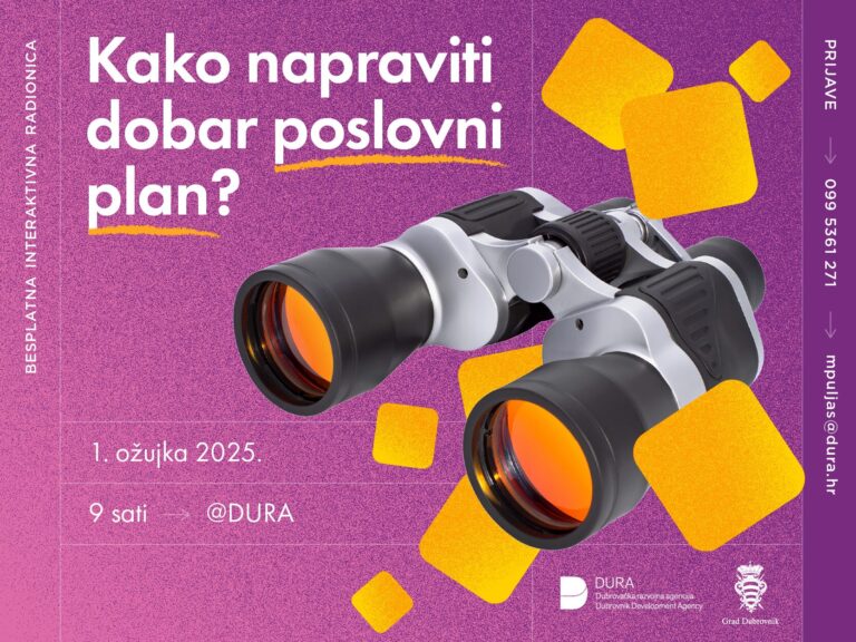 Na besplatnoj radionici saznajte kako izraditi dobar poslovni plan