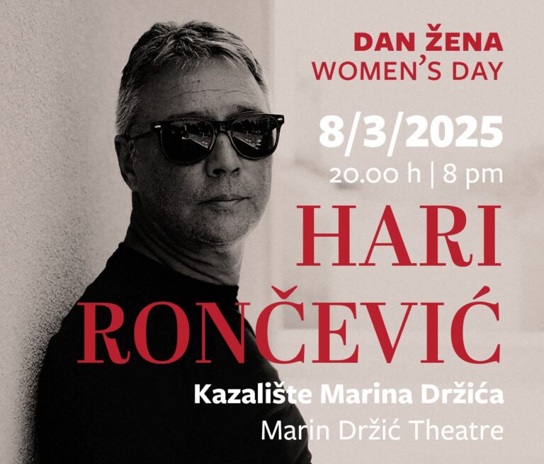 Humanitarni koncert Harija Rončevića za Dan žena u Kazalištu Marina Držića
