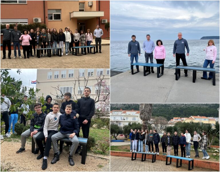 ZADNJA KLUPA VAN! Udruga Maritimo Recycling dizajnirala reciklirane klupe za dvorišta osnovnih školi