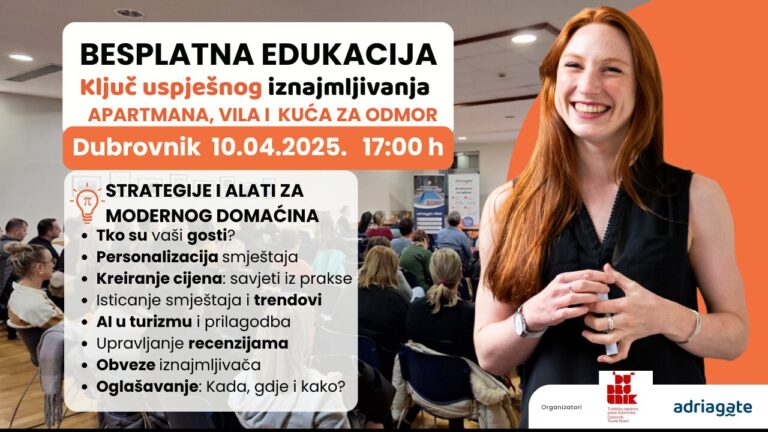 Na besplatnoj edukaciji otkrijte ključ uspješnog iznajmljivanja
