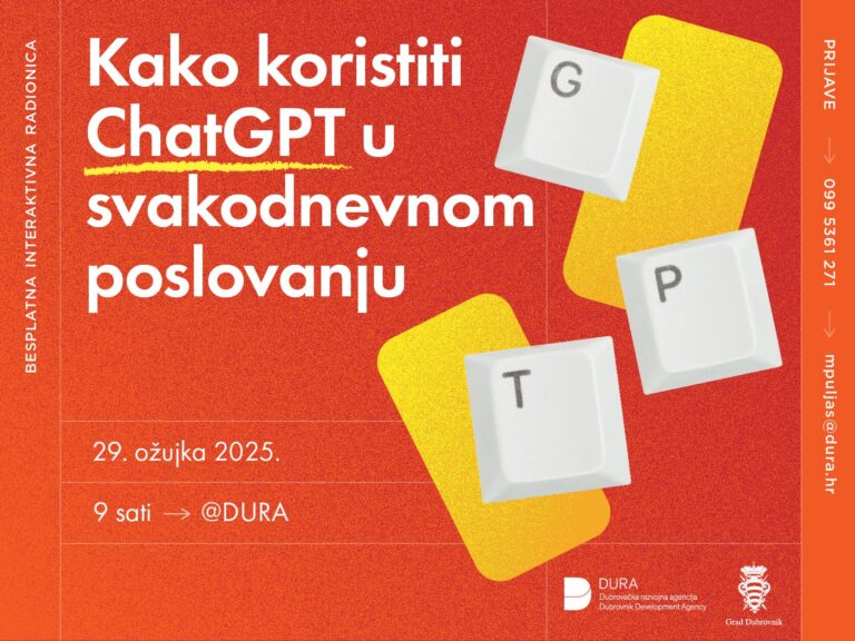 Kako koristiti ChatGPT u svakodnevnom poslovanju saznajte na besplatnoj radionici