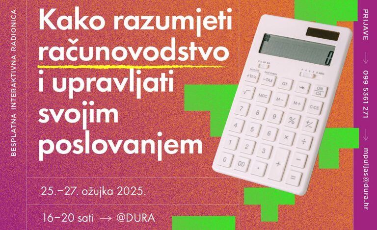 BESPLATNA RADIONICA: Kako razumjeti računovodstvo i upravljati svojim poslovanjem?