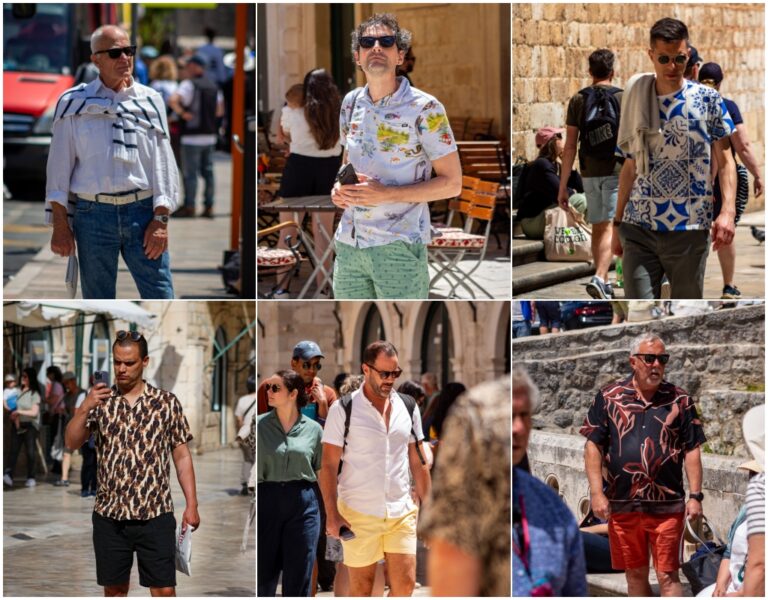 FOTO: Vibrantne boje, uzorci i opuštenost – muška moda na Stradunu