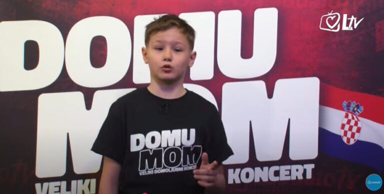 Desetogodišnji Marino Vrgoč nastupit će na domoljubnom koncertu “Domu mom” u Areni Zagreb