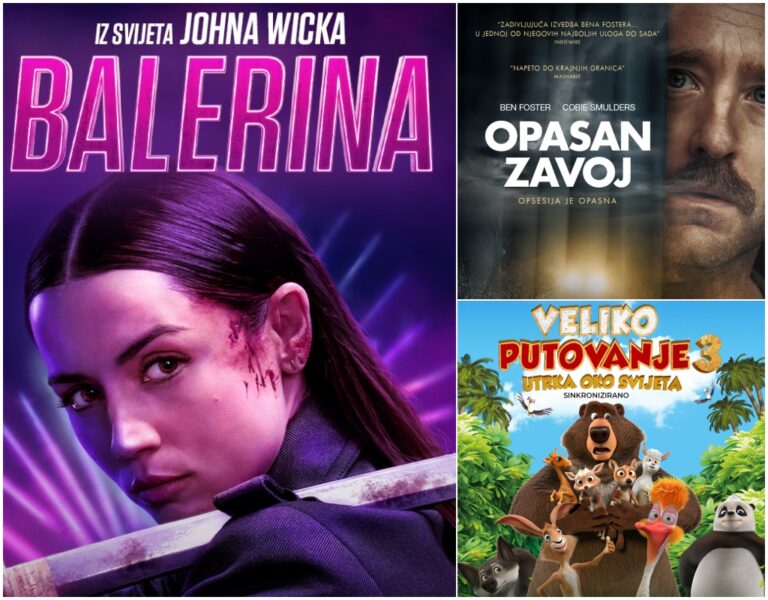 U Kinu Slobodi i ljetnom kinu Jadran: “Balerina”, “Opasan zavoj”, “Veliko putovanje 3: utrka oko svijeta”