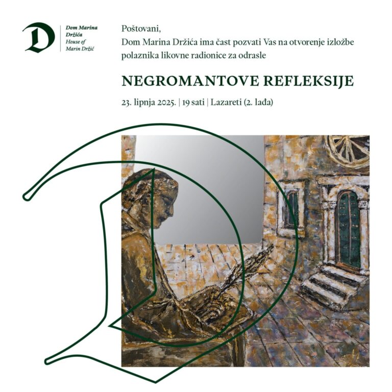 IZLOŽBA POLAZNIKA LIKOVNE RADIONICE DOMA MARINA DRŽIĆA: “Negromantove refleksije” večeras u Lazaretima