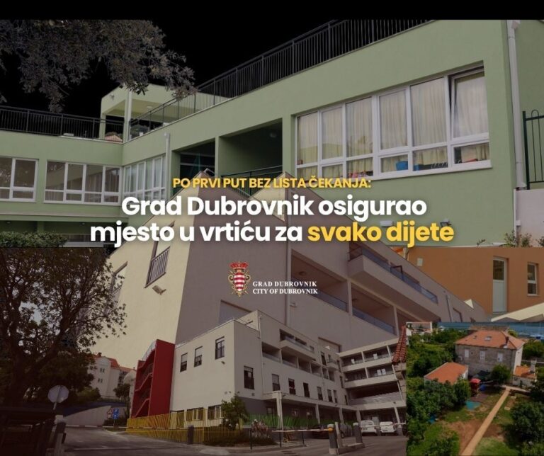PO PRVI PUT BEZ LISTA ČEKANJA: Grad Dubrovnik osigurao mjesto u vrtiću za svako dijete