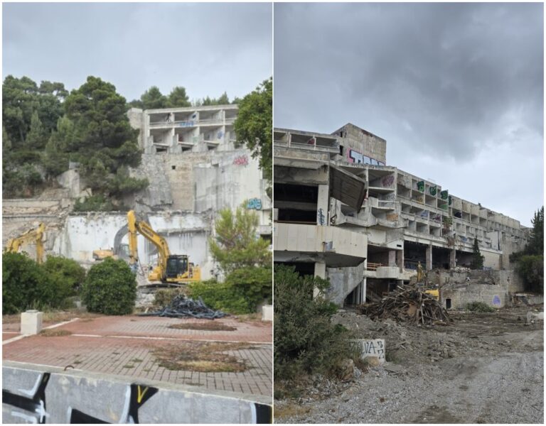 Ruše se bivši hotel Kupari i objekti Goričan 1 i 2 – radovi uklanjanja postojećih objekata gotovi do kraja godine