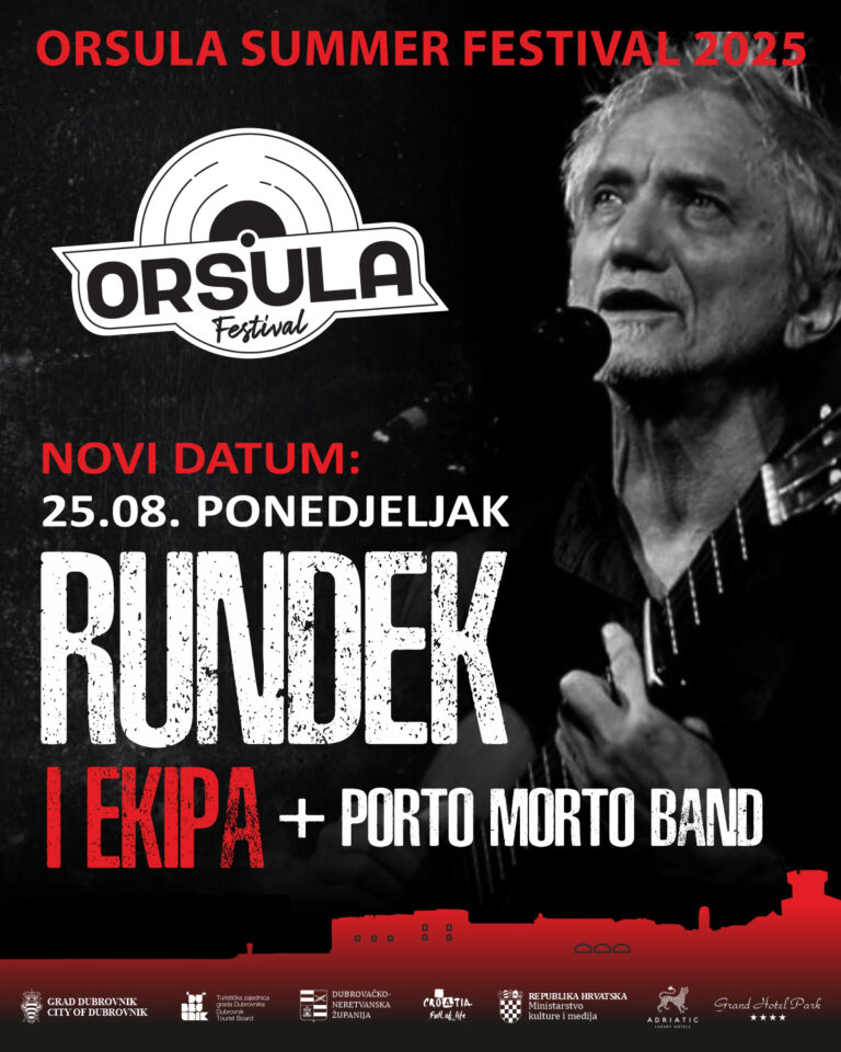 PARK ORSULA: Koncert Darka Rundeka i Porto Mota odgođen za ponedjeljak
