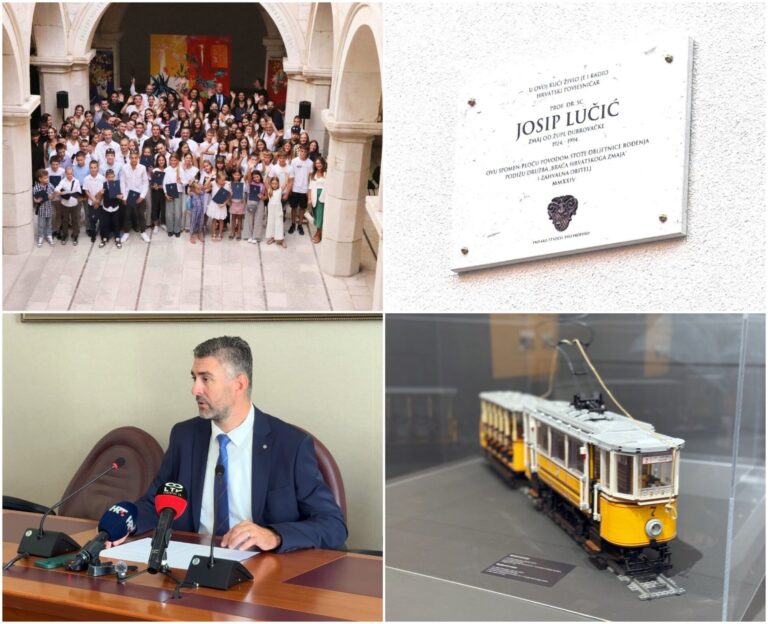 AKTIVNOSTI GRADA: Otkrivena spomen ploča prof. dr. sc. Josipu Lučiću, Franković uputio u proceduru zakonske izmjene za uvođenje reda u autotaksi prijevoz