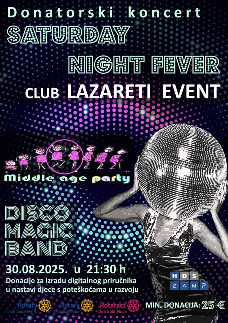 Donatorski disco party dubrovačkih i splitskih rotarijanaca u Lazaretima