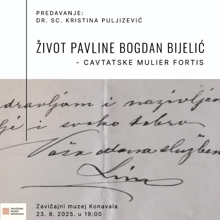 Predavanje o životu Pavline Bogdan Bijelić – cavtatske mulier fortis