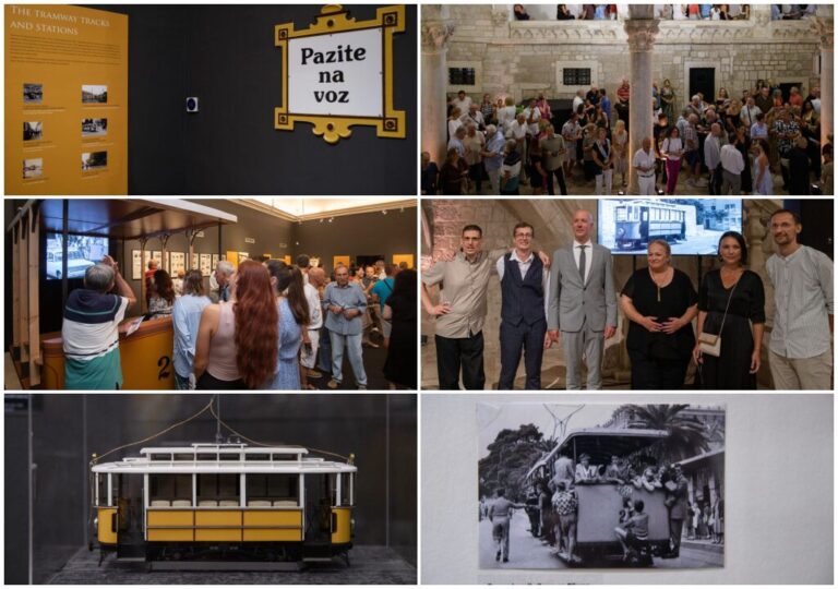 FOTO: U Kneževu dvoru otvorena izložba o povijesti dubrovačkog tramvaja