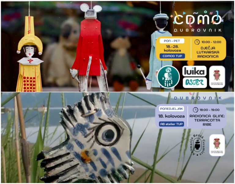 Radionice “Lutke u điru” i “Terracotta ribe” od ponedjeljka u CDMOD