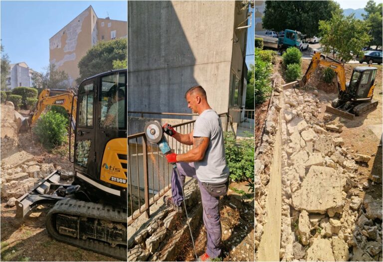 Započela sanacije potpornog zida u Ulici Bartola Kašića u Mokošici