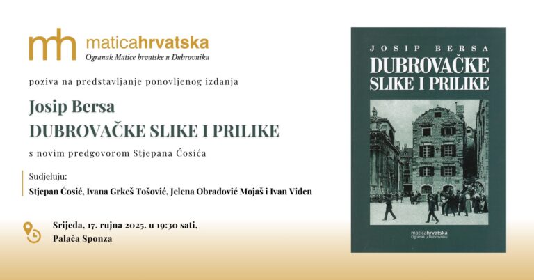 Svi ste pozvani na predstavljanje kultne knjige o dubrovačkim slikama i prilikama
