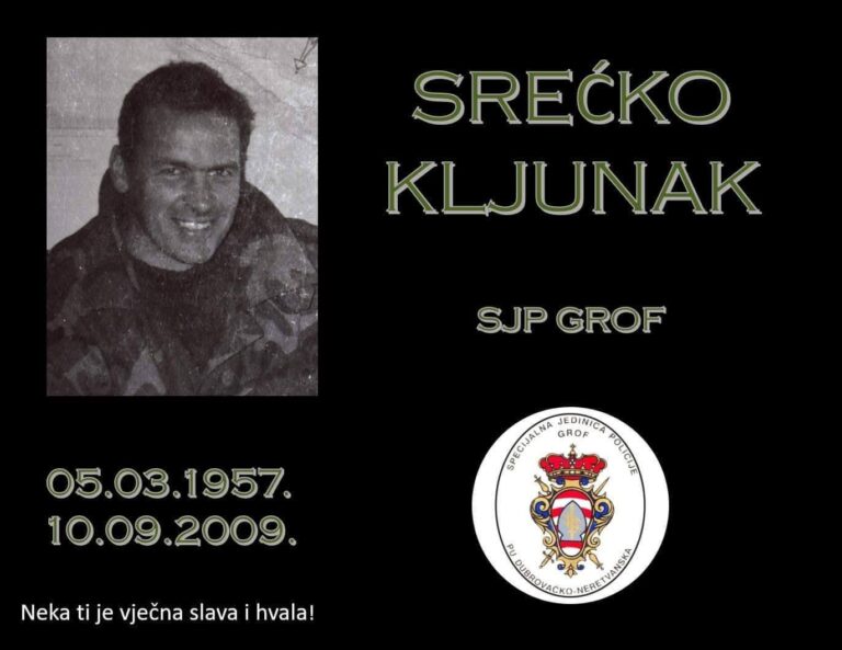 Grofovi se prisjetili Srećka Kljunka koji je poginuo prije 16 godina