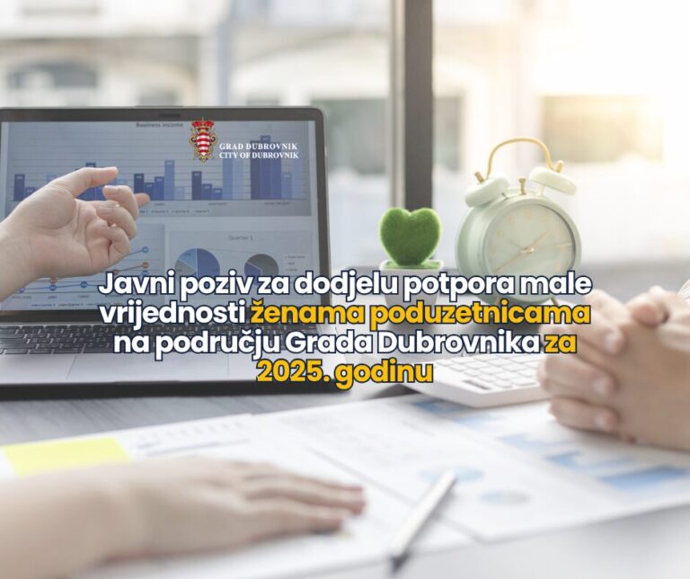 Grad Dubrovnik objavio novi javni poziv za dodjelu potpora ženama poduzetnicama, ukupna sredstva veća za 122 posto, rastu i pojedinačne potpore