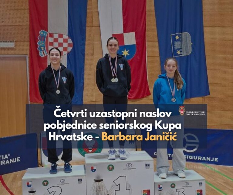 Barbara Janičić četvrti put zaredom osvojila zlato seniorskog Kupa Hrvatske, gradonačelnik Franković uputio čestitku