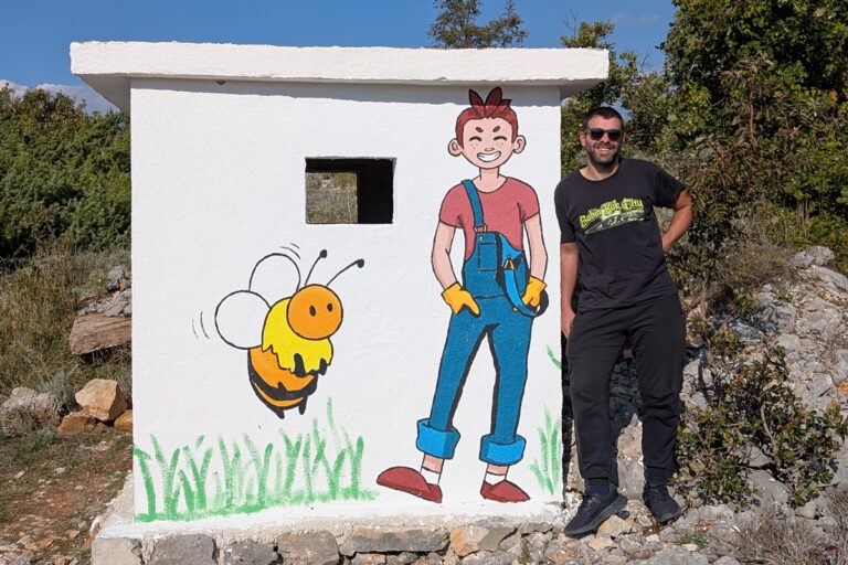 Stražarnice prema Stravči iz Domovinskog rata pretvorene u vesele murale s porukom