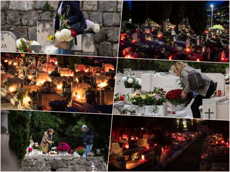 FOTO: Uočih blagdana Svih sveti groblje na Boninovu obasjano svjetlošću lumina